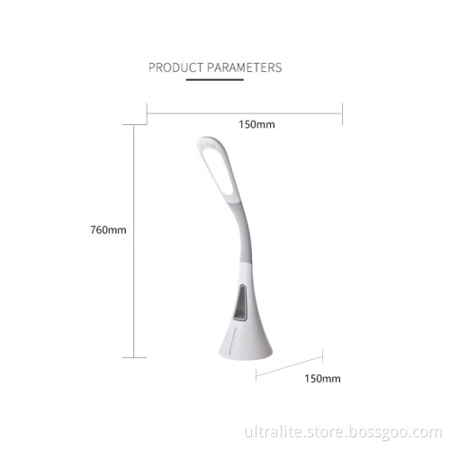 New Design LED Desk Lamp With Bladeless Fan Flexible Neck Table Lamp With USB Charging
